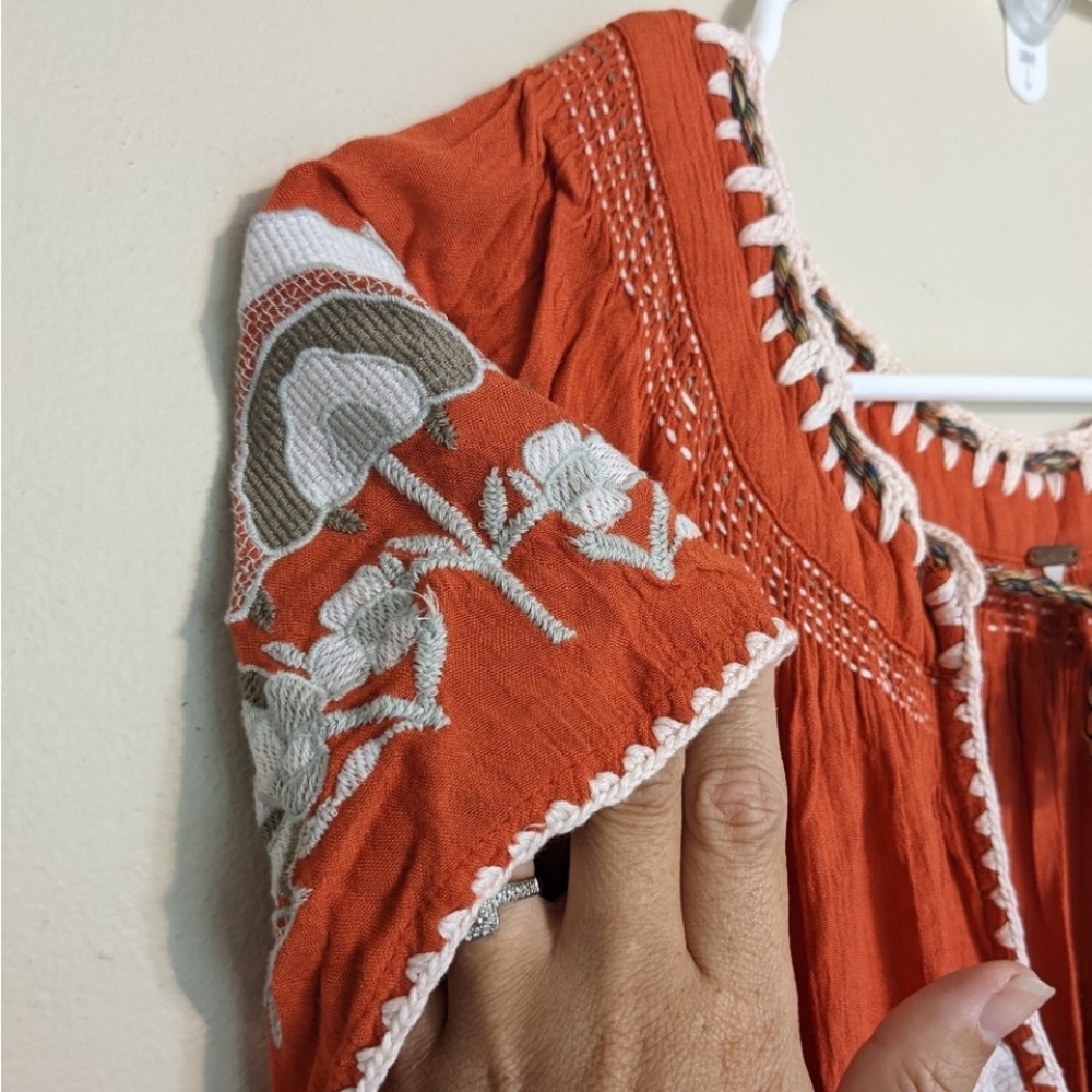 Free People Red Embroidered Maxi Dress - Picture 6 of 11